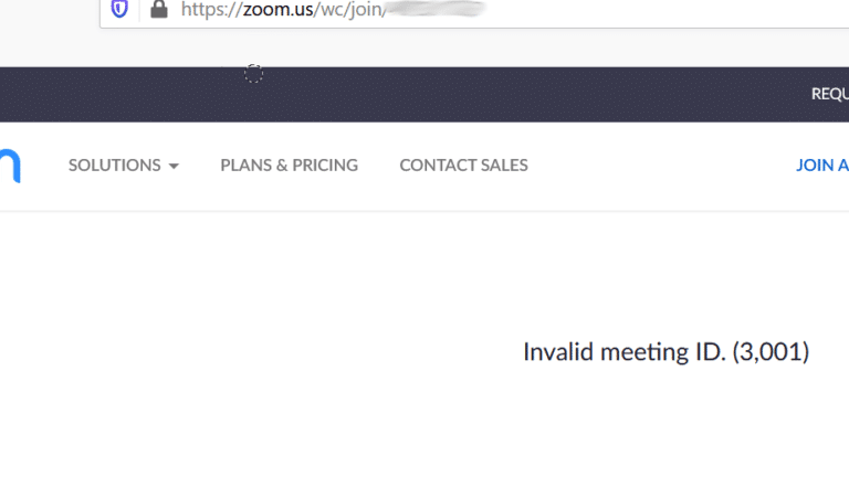 zoom meeting id is invalid zoom meeting id is invalid