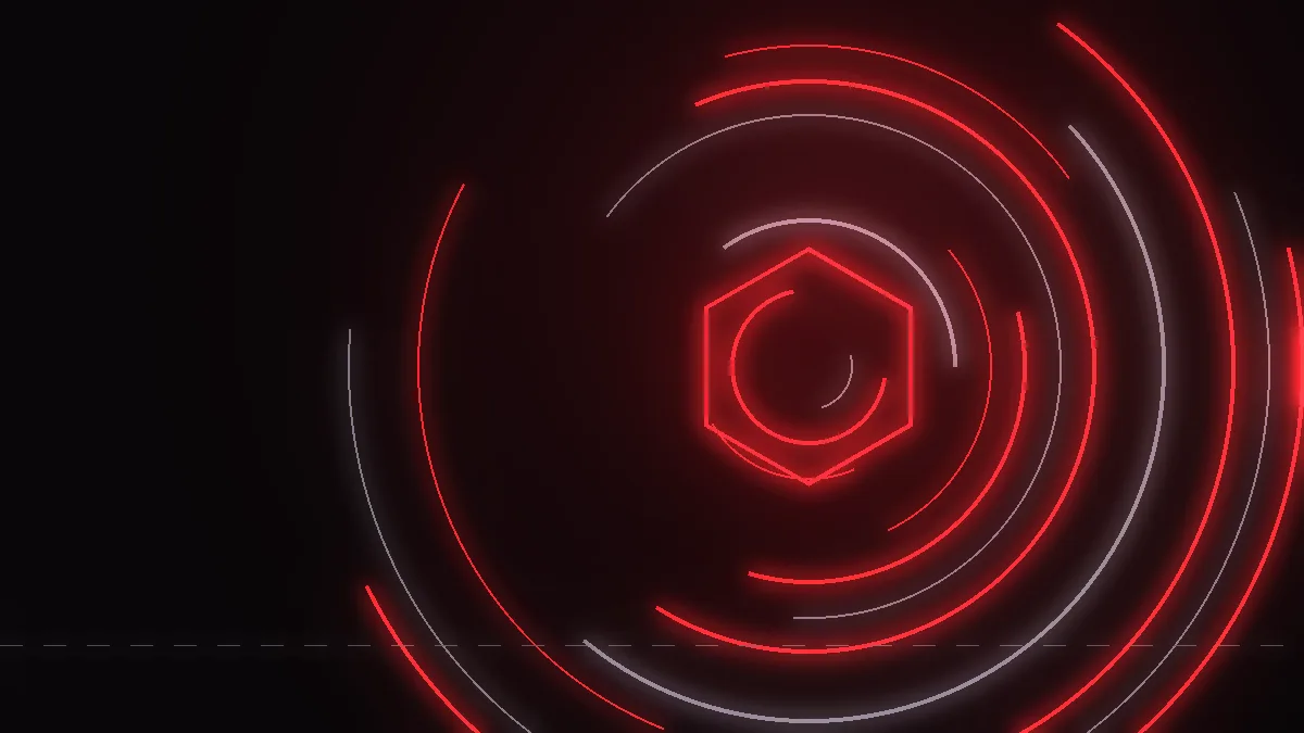 Abstract red concentric rings